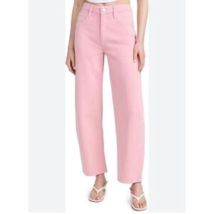 Frame Le Jane Wide Leg Crop Pink High Waisted Baggy Loose Girly Preppy Sz 34 NWT